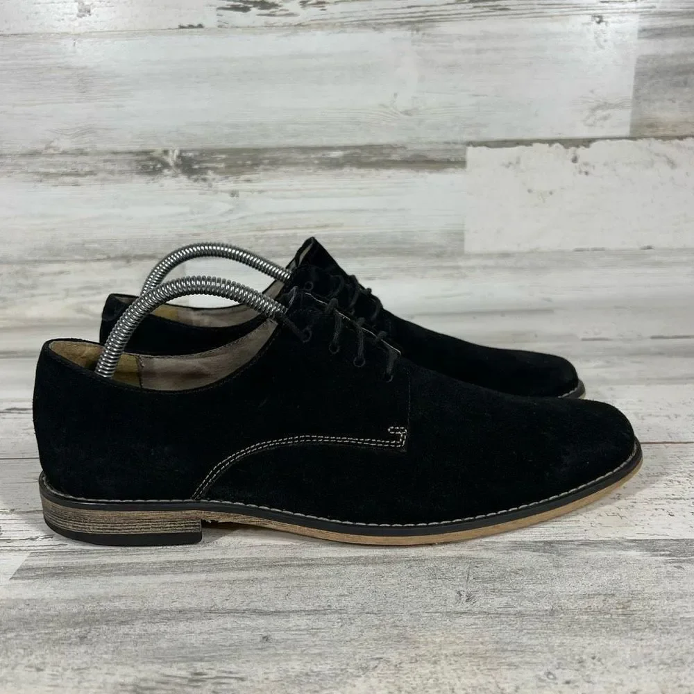 Stacy Adams Men's Oxford Shoes Lace Up Suede Black‎ Size 8M